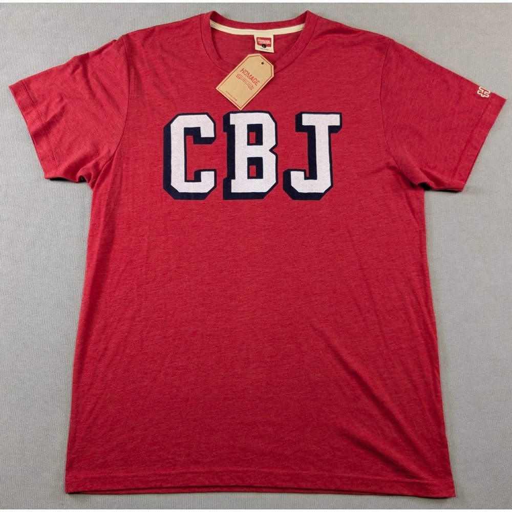 Columbus Blue Jackets Shirt Mens Large Red Homage NHL Hockey Retro New
